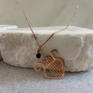 Γούρι 2025 για το λαιμό με ροζ χρυσό